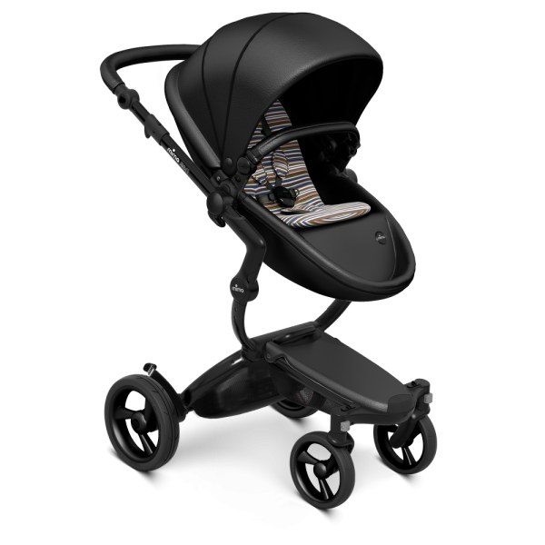Коляска Mima Xari 3 в 1 Black, Black 3g (Black wheels), Autumn Stripes (хлопок)