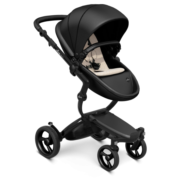 Коляска Mima Xari 3 в 1 Black, Black 3g (Black wheels), Sandy Beige (хлопок)