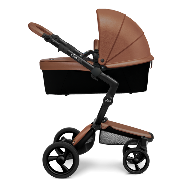 Коляска Mima Xari 3 в 1 Camel, Black 3g (Black wheels), Autumn Stripes (хлопок)