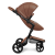 Коляска Mima Xari 3 в 1 Camel, Black 3g (Black wheels), Autumn Stripes (хлопок)