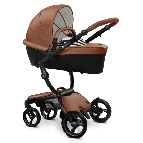 Коляска Mima Xari 2 в 1 Camel, Black 3g (Black wheels), Black and white