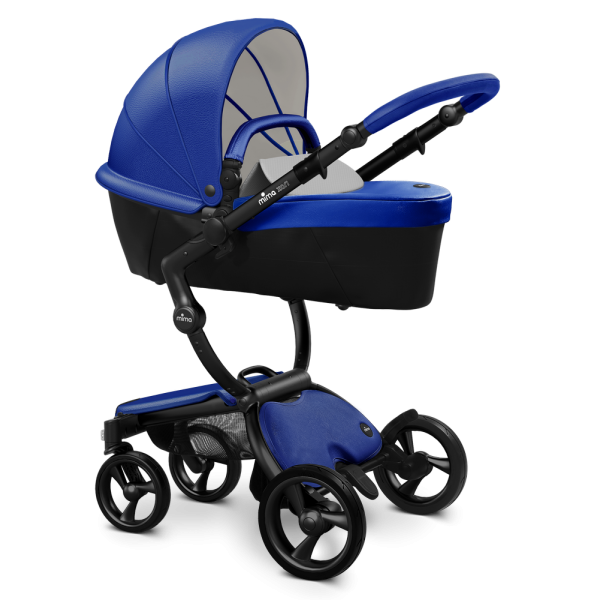 Коляска Mima Xari 2 в 1 Royal blue, Black 3g (Black wheels), Stone White