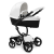 Коляска Mima Xari 3 в 1 Snow white, Black 3g (Black wheels), Black and white