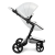 Коляска Mima Xari 3 в 1 Snow white, Black 3g (Black wheels), Black and white