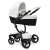 Коляска Mima Xari 2 в 1 Snow white, Black 3g (Black wheels), Sandy Beige (хлопок)