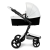 Коляска Mima Xari 2 в 1 Snow white, Black 3g (Black wheels), Sandy Beige (хлопок)