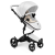 Коляска Mima Xari 2 в 1 Snow white, Black 3g (Black wheels), Sandy Beige (хлопок)