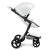 Коляска Mima Xari 2 в 1 Snow white, Black 3g (Black wheels), Sandy Beige (хлопок)