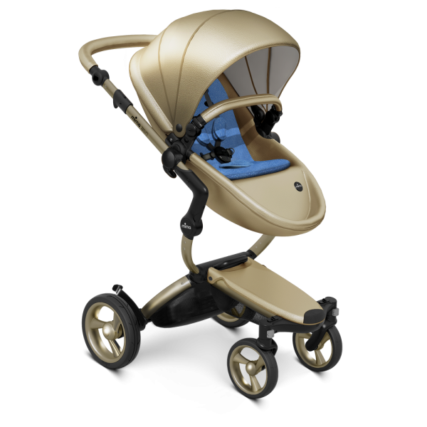 Коляска Mima Xari 3 в 1 Champagne, Champagne, Denim Blue