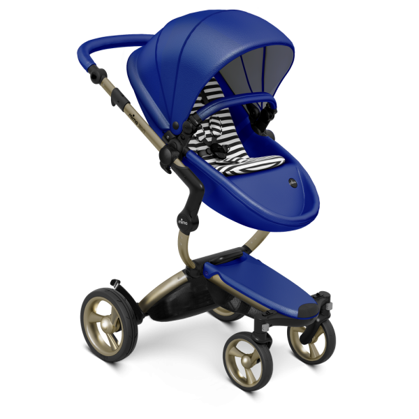 Коляска Mima Xari 3 в 1 Royal blue, Champagne, Black and white