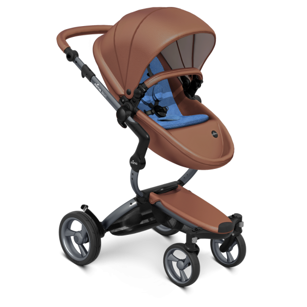 Коляска Mima Xari 3 в 1 Camel, Graphite 3g, Denim Blue