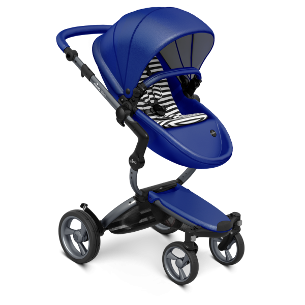 Коляска Mima Xari 3 в 1 Royal blue, Graphite 3g, Black and white