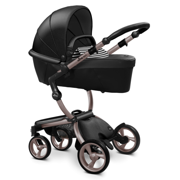 Коляска Mima Xari 2 в 1 Black, Rose gold 3g, Black and white