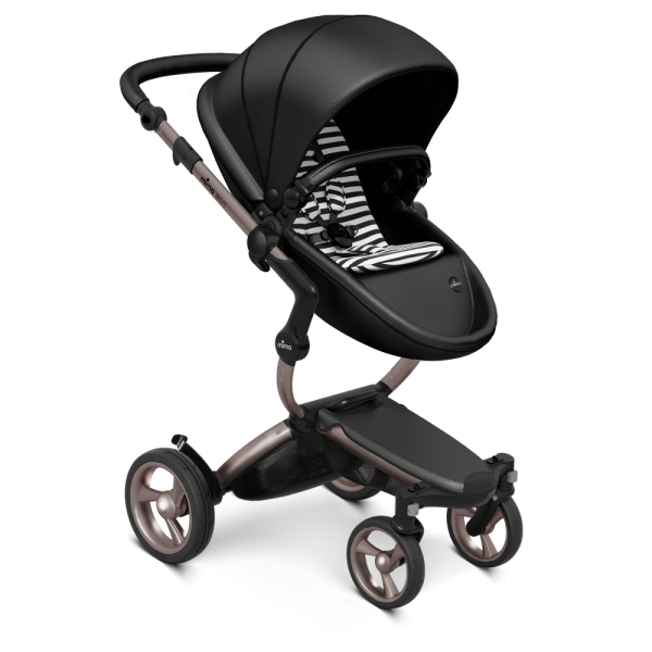 Коляска Mima Xari 2 в 1 Black, Rose gold 3g, Black and white