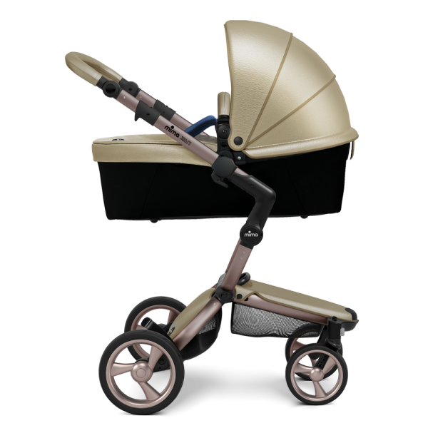 Коляска Mima Xari 3 в 1 Champagne, Rose gold 3g, Denim Blue