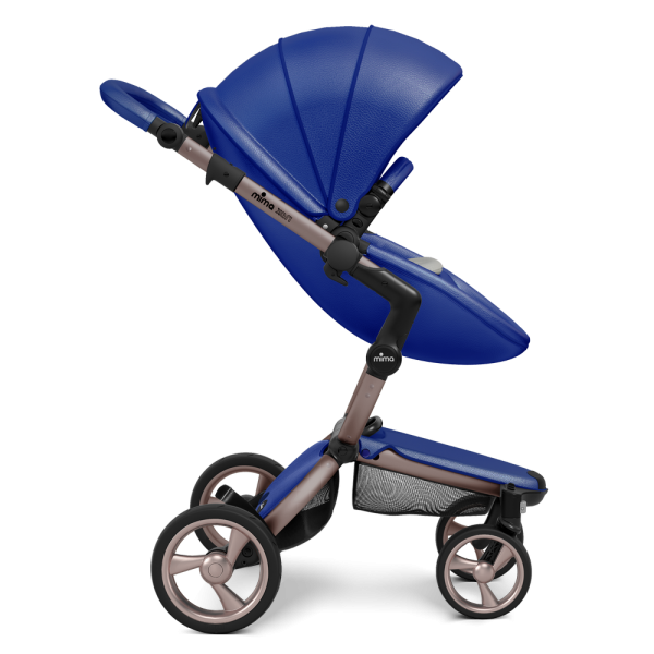 Коляска Mima Xari 3 в 1 Royal blue, Rose gold 3g, Stone White