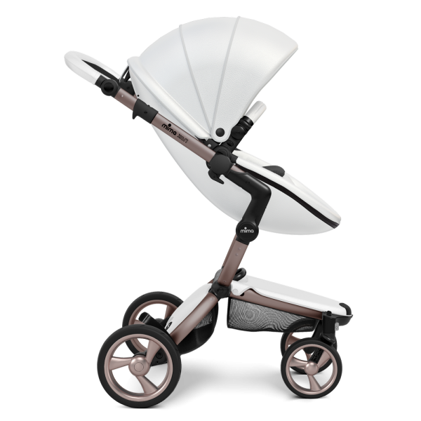 Коляска Mima Xari 3 в 1 Snow white, Rose gold 3g, Black