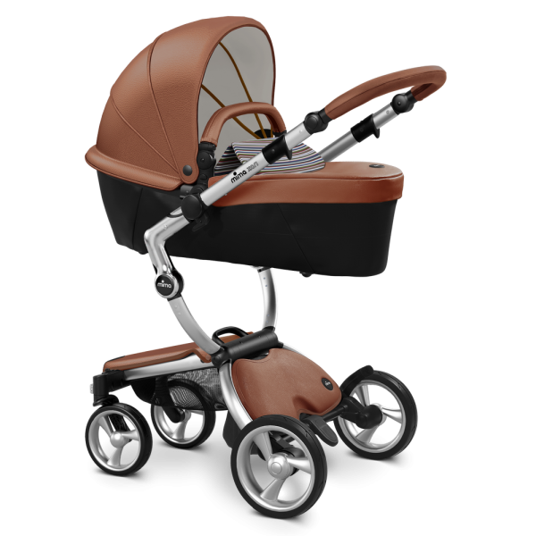 Коляска Mima Xari 2 в 1 Camel, Silver 3g, Autumn Stripes