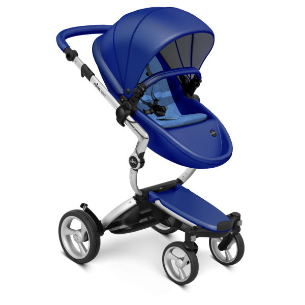 Коляска Mima Xari 3 в 1 Royal blue, Silver 3g, Denim Blue