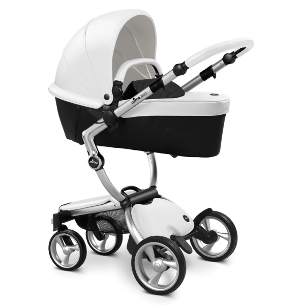 Коляска Mima Xari 3 в 1 Snow white, Silver 3g, Black