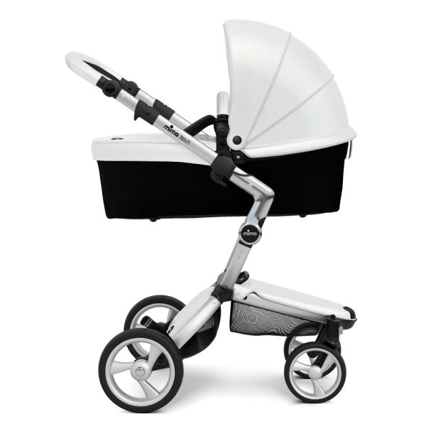 Коляска Mima Xari 3 в 1 Snow white, Silver 3g, Black