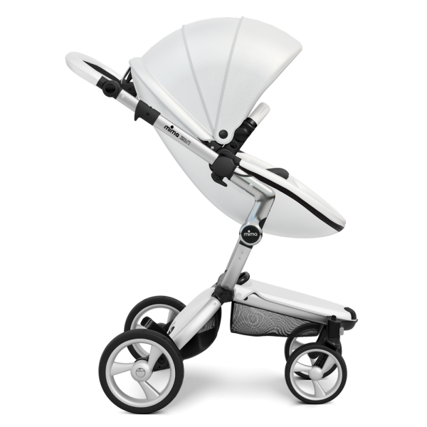 Коляска Mima Xari 3 в 1 Snow white, Silver 3g, Black